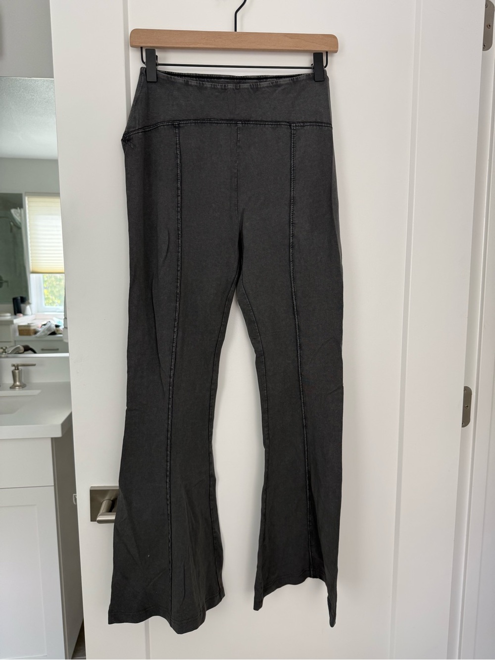 Urban Outfitters Black Flare Seam-Panel Pants